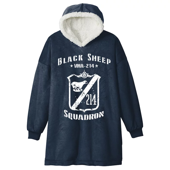 Black Sheepp Squadron VMA214 WWII Vintage Hooded Wearable Blanket