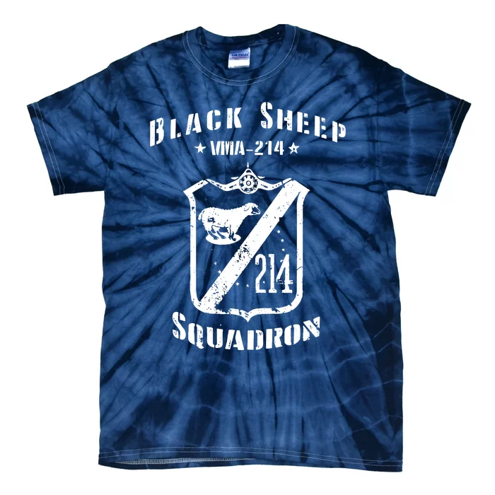 Black Sheepp Squadron VMA214 WWII Vintage Tie-Dye T-Shirt