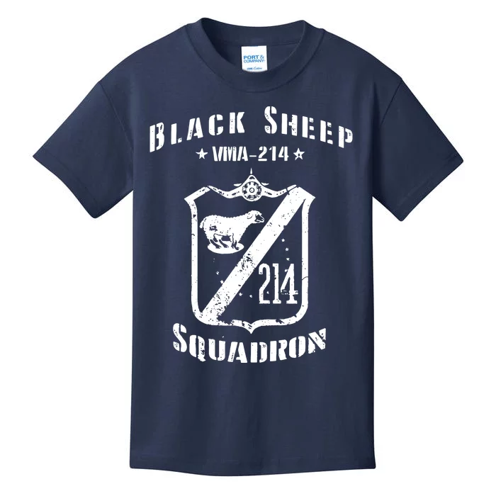 Black Sheepp Squadron VMA214 WWII Vintage Kids T-Shirt