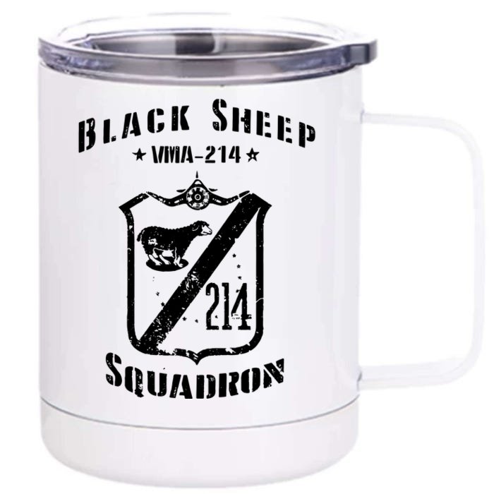 Black Sheepp Squadron VMA214 WWII Vintage Front & Back 12oz Stainless Steel Tumbler Cup