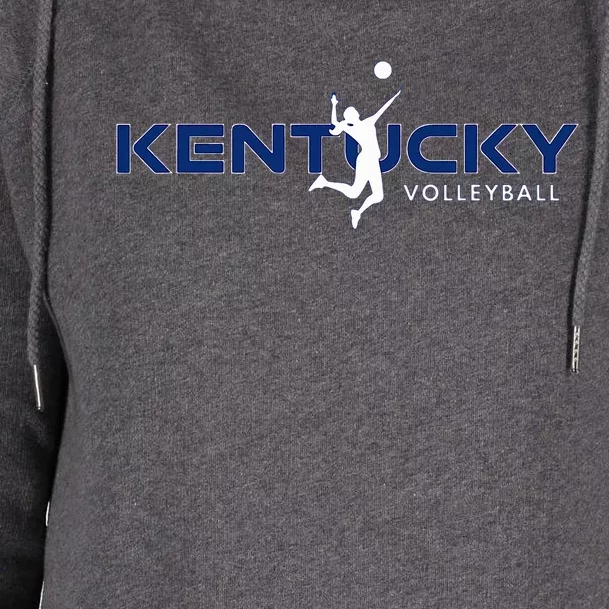 Bluegrass State Sports Fan Kentucky Volleyball Womens Funnel Neck Pullover Hood