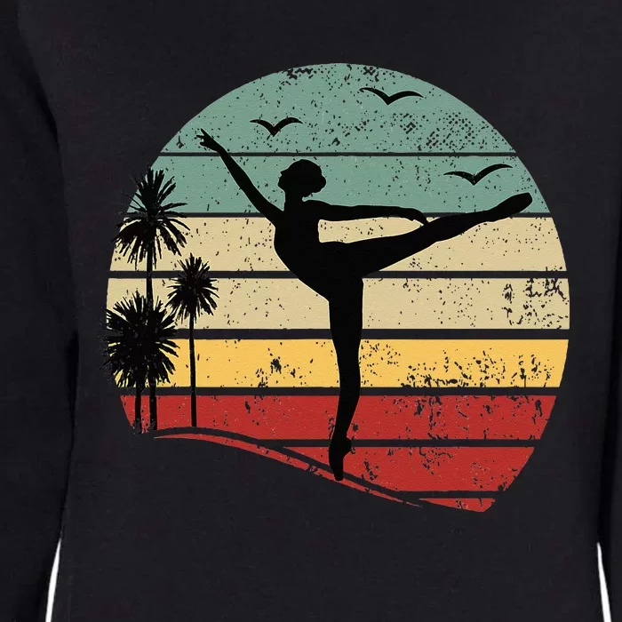 Ballet Silhouette Sunset Ballet Girl Ballet Ballerina Womens California Wash Sweatshirt