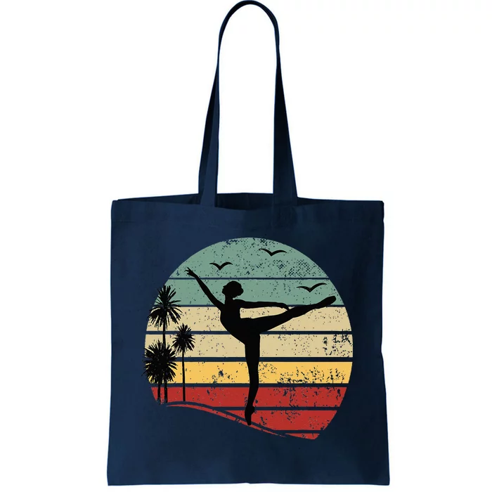 Ballet Silhouette Sunset Ballet Girl Ballet Ballerina Tote Bag