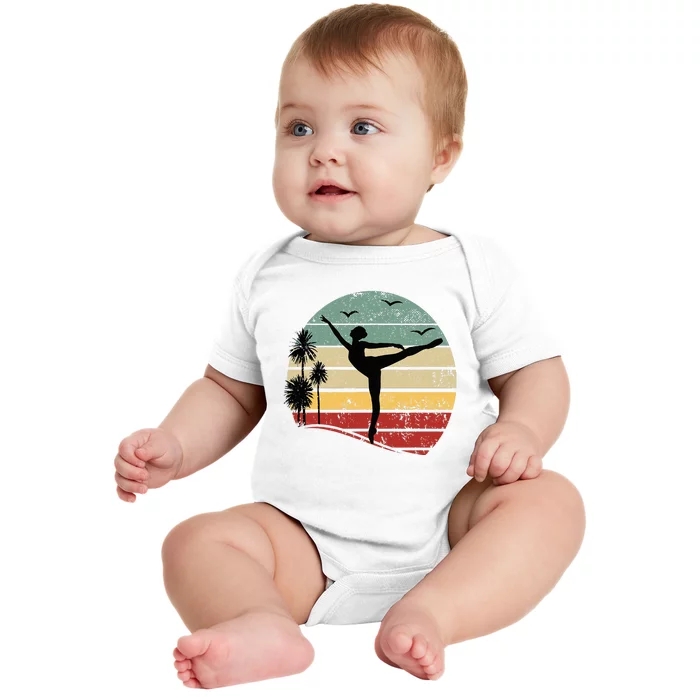 Ballet Silhouette Sunset Ballet Girl Ballet Ballerina Baby Bodysuit