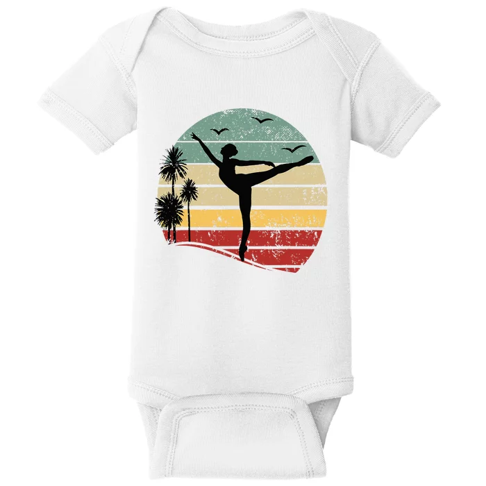 Ballet Silhouette Sunset Ballet Girl Ballet Ballerina Baby Bodysuit