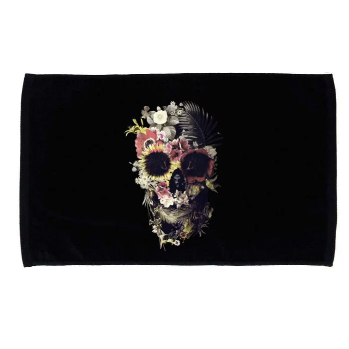 Bloom Skull Sunflower Microfiber Hand Towel