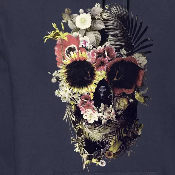 Bloom Skull Sunflower Premium Hoodie