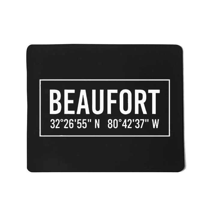 Beaufort Sc South Carolina Funny City Coordinates Home Gift Mousepad