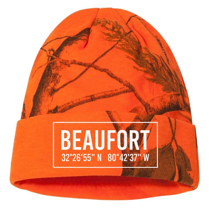 Beaufort Sc South Carolina Funny City Coordinates Home Gift Kati - 12in Camo Beanie