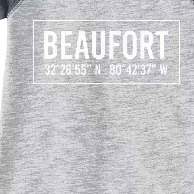 Beaufort Sc South Carolina Funny City Coordinates Home Gift Infant Baby Jersey Bodysuit