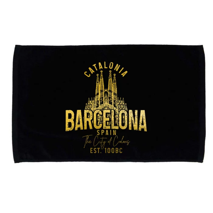 Barcelona Spain Souvenir Catalonia Microfiber Hand Towel