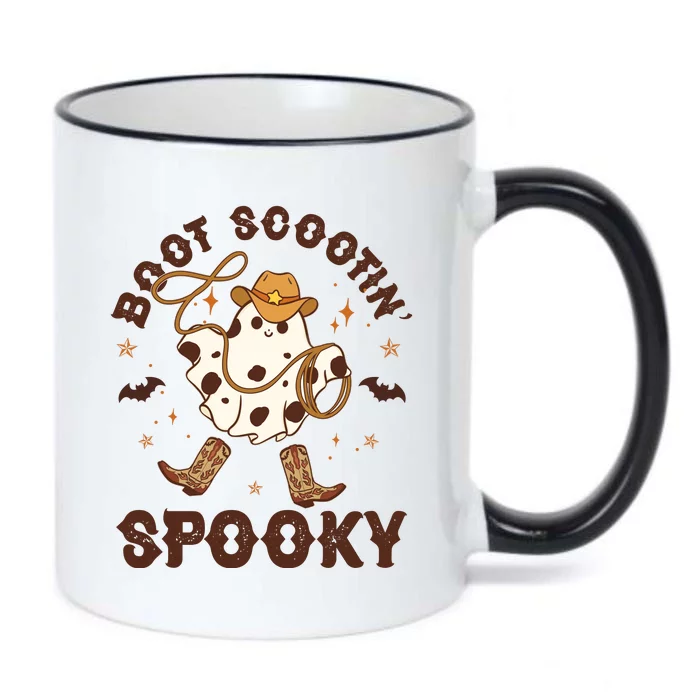 Boot Scootin Spooky Cute Halloween Cowboy Ghost Black Color Changing Mug