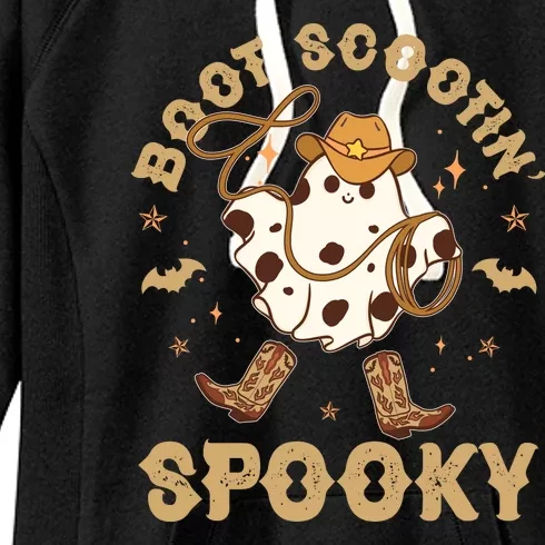 Boot Scootin Spooky Cute Halloween Cowboy Ghost Women's Fleece Hoodie