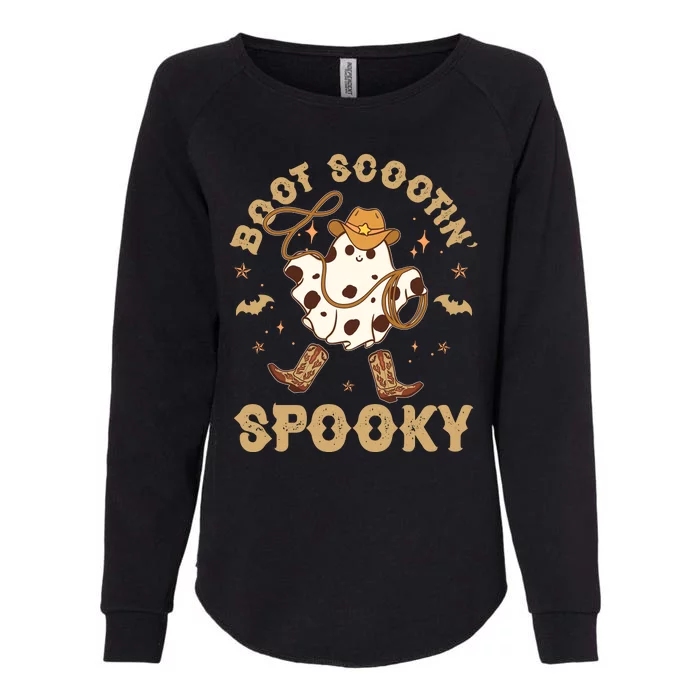 Boot Scootin Spooky Cute Halloween Cowboy Ghost Womens California Wash Sweatshirt