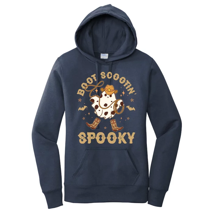 Boot Scootin Spooky Cute Halloween Cowboy Ghost Women's Pullover Hoodie