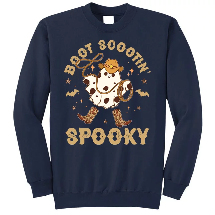 Boot Scootin Spooky Cute Halloween Cowboy Ghost Tall Sweatshirt