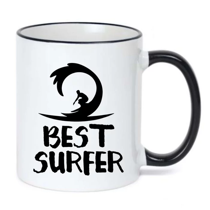 Best Surfer Surfing Black Color Changing Mug