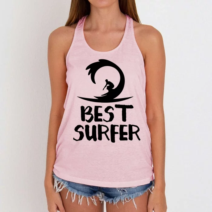 Best Surfer Surfing Women's Knotted Racerback Tank