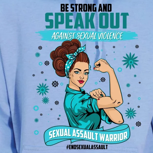 Be Strong Speak Out Against Sexual Violence Sexual Assault Warrior Unisex Surf Hoodie