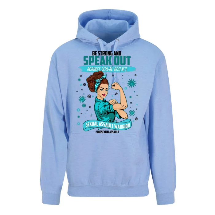 Be Strong Speak Out Against Sexual Violence Sexual Assault Warrior Unisex Surf Hoodie