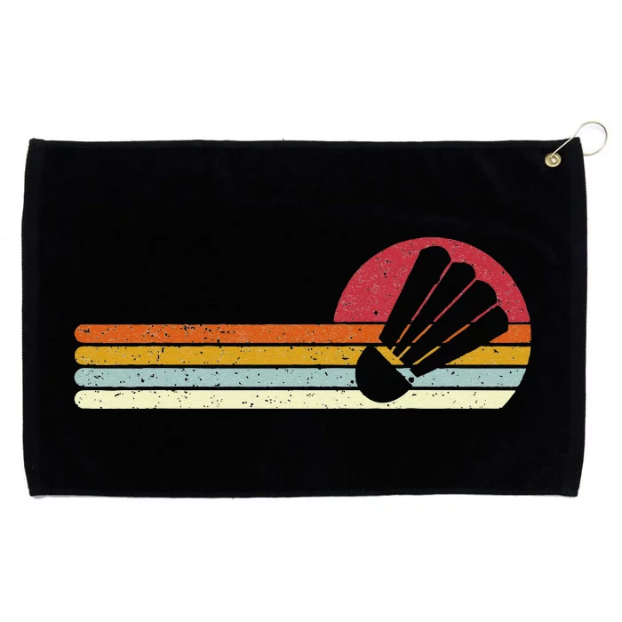 Badminton Shuttlecock Sunset Distressed Grommeted Golf Towel