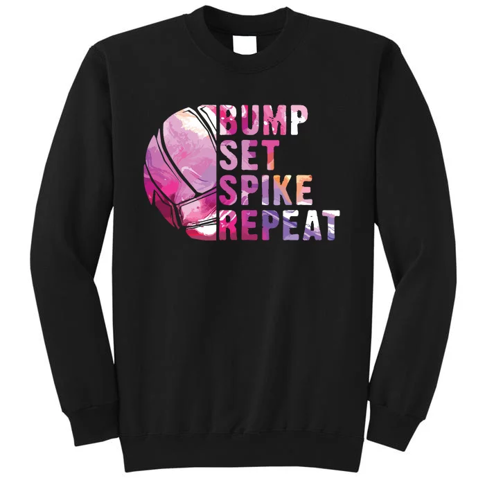 Bump Set Spike Repeat Volleyball Lover Athlete Sports Gift Sweatshirt