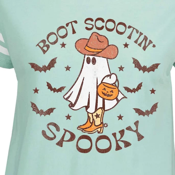 Boot Scootin Spooky Western Halloween Retro Fall Halloween Enza Ladies Jersey Football T-Shirt