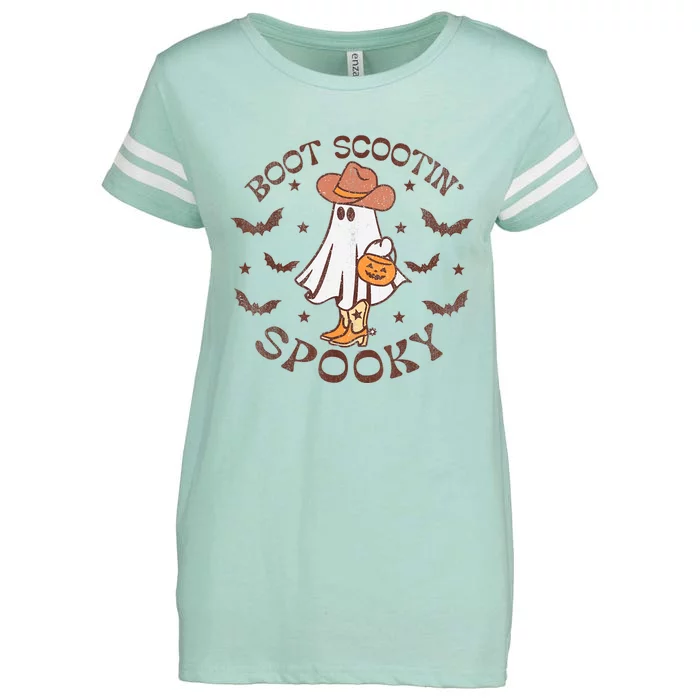 Boot Scootin Spooky Western Halloween Retro Fall Halloween Enza Ladies Jersey Football T-Shirt