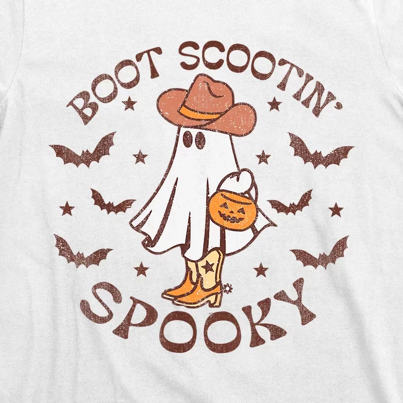 Boot Scootin Spooky Western Halloween Retro Fall Halloween T-Shirt