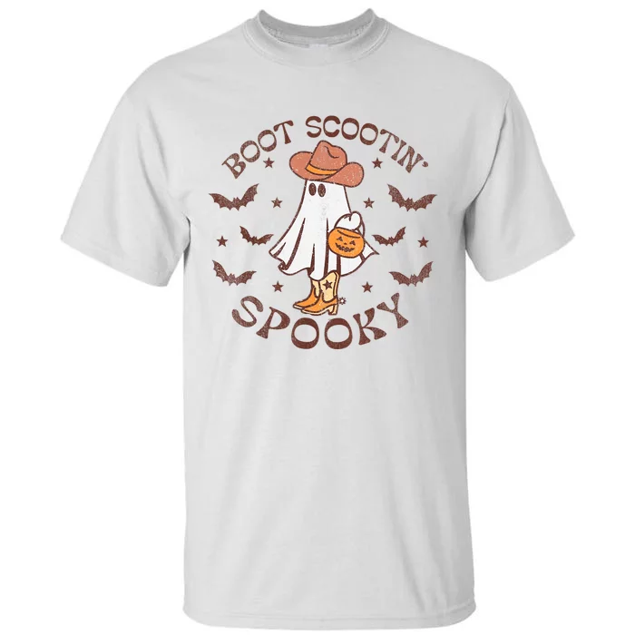 Boot Scootin Spooky Western Halloween Retro Fall Halloween Tall T-Shirt