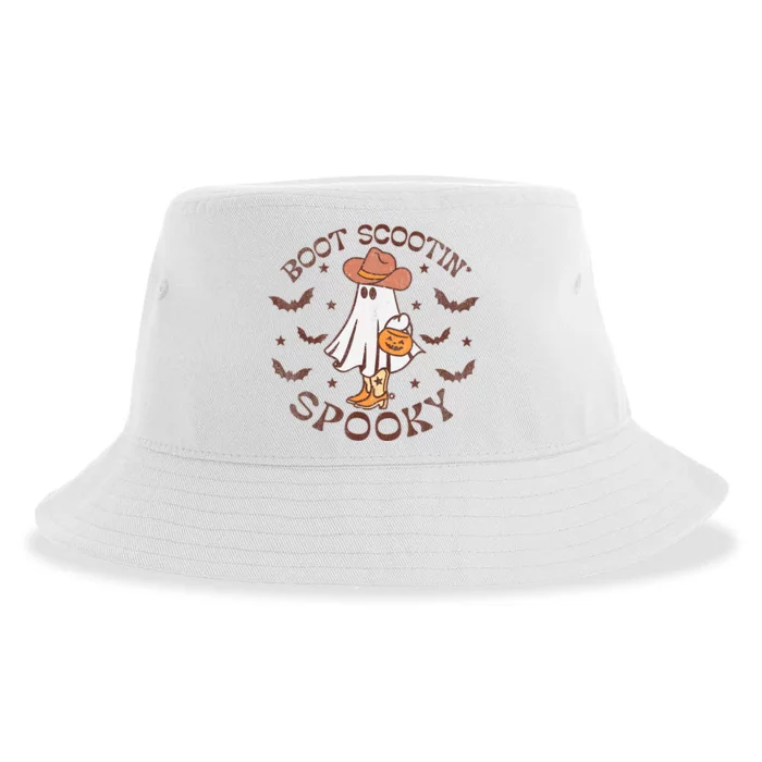 Boot Scootin Spooky Western Halloween Retro Fall Halloween Sustainable Bucket Hat