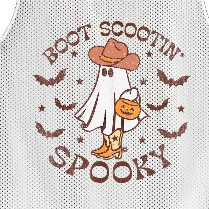 Boot Scootin Spooky Western Halloween Retro Fall Halloween Mesh Reversible Basketball Jersey Tank