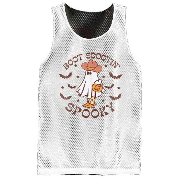 Boot Scootin Spooky Western Halloween Retro Fall Halloween Mesh Reversible Basketball Jersey Tank