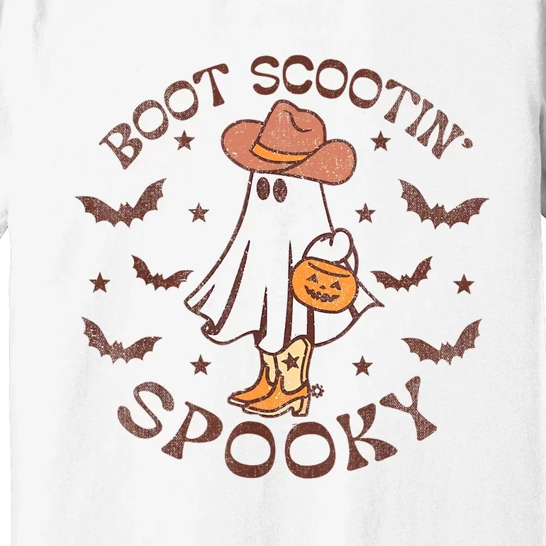 Boot Scootin Spooky Western Halloween Retro Fall Halloween Premium T-Shirt