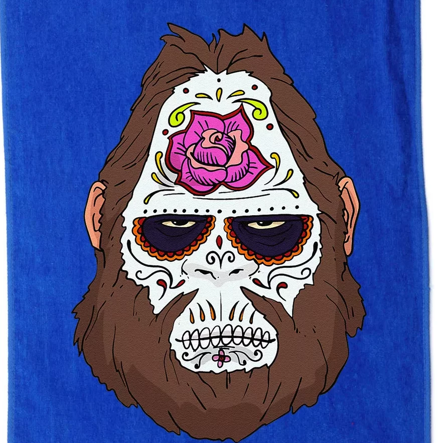 Bigfoot Sugar Skull Dia De Los Muertos Sasquatch Believer Platinum Collection Golf Towel