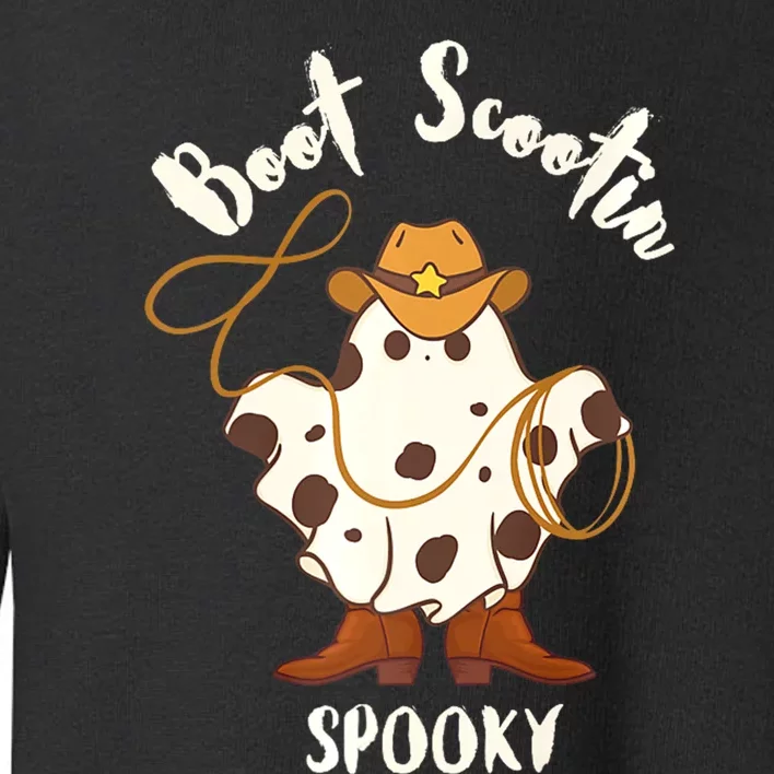 Boot Scootin Spooky ghost Toddler Sweatshirt