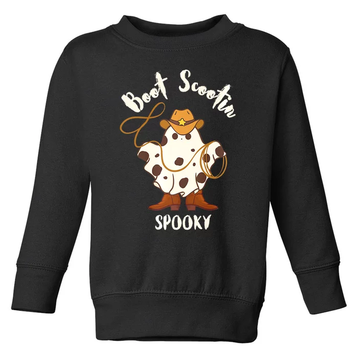 Boot Scootin Spooky ghost Toddler Sweatshirt