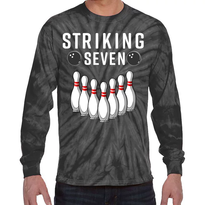 Bowling Striking Seven Tie-Dye Long Sleeve Shirt