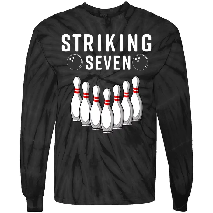 Bowling Striking Seven Tie-Dye Long Sleeve Shirt