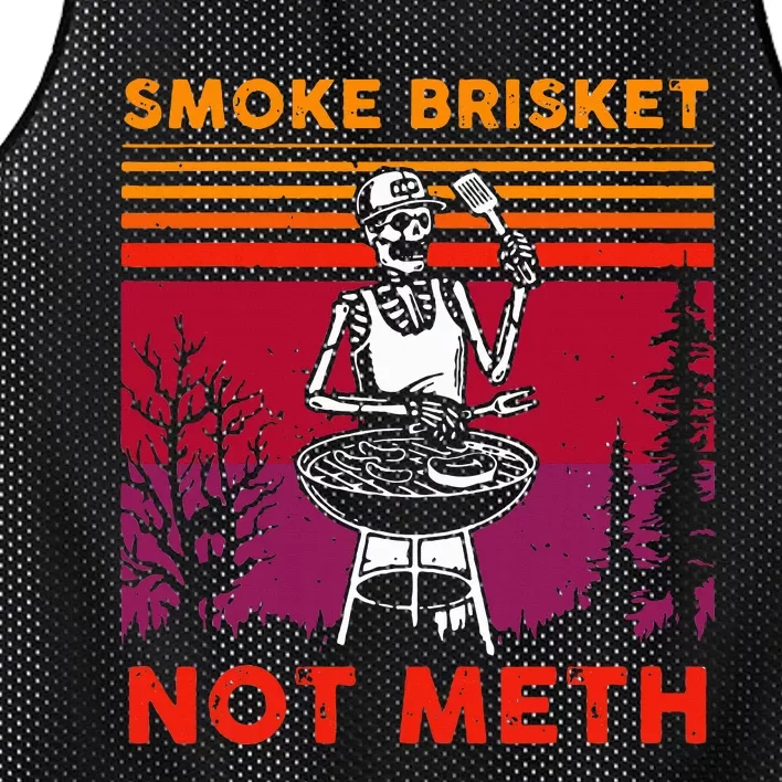 Bbq Skeleton Smoke Brisket Not Meth Grilling Master Mesh Reversible Basketball Jersey Tank