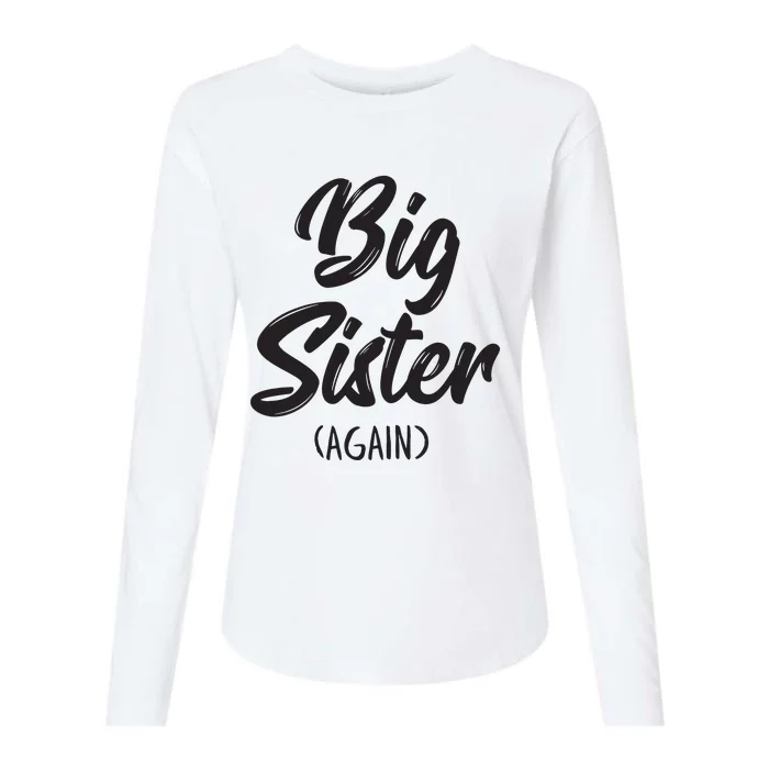 Big Sister Shirts For Girls Kids Big Sis Again Womens Cotton Relaxed Long Sleeve T-Shirt