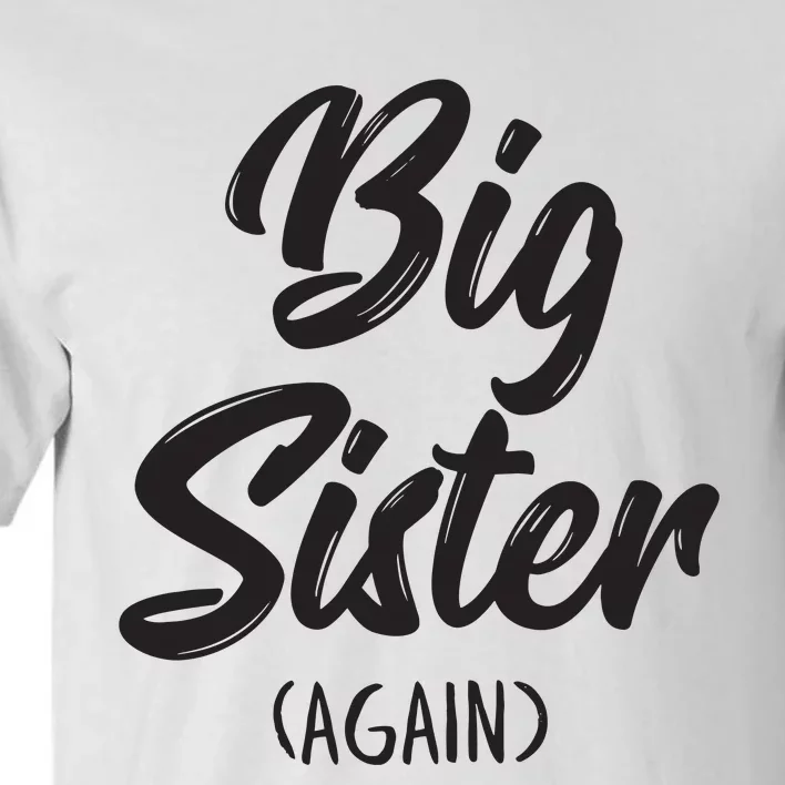 Big Sister Shirts For Girls Kids Big Sis Again Tall T-Shirt