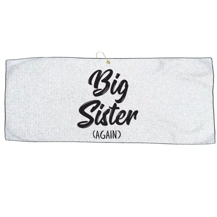 Big Sister Shirts For Girls Kids Big Sis Again Large Microfiber Waffle Golf Towel