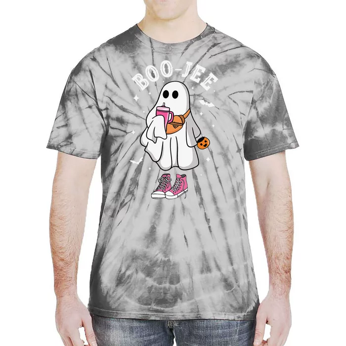 Boojee Spooky Season Cute Ghost Halloween Boujee Tie-Dye T-Shirt