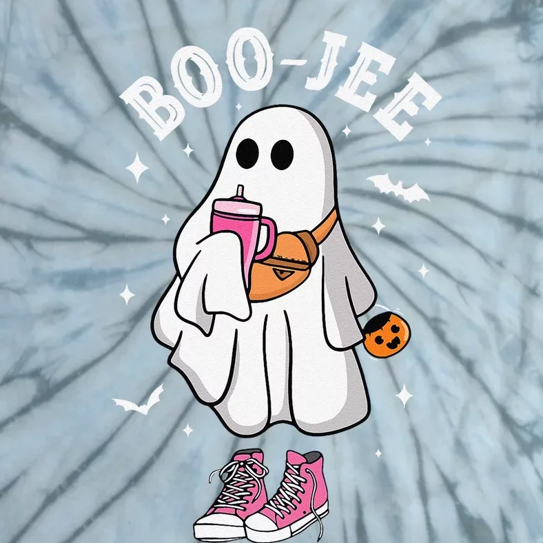 Boojee Spooky Season Cute Ghost Halloween Boujee Tie-Dye T-Shirt