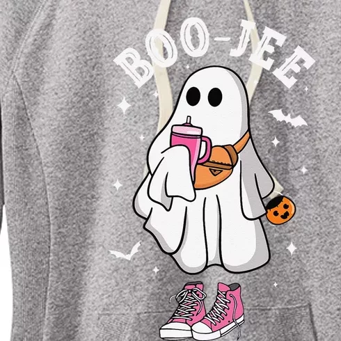 Boojee Spooky Season Cute Ghost Halloween Boujee Women's Fleece Hoodie