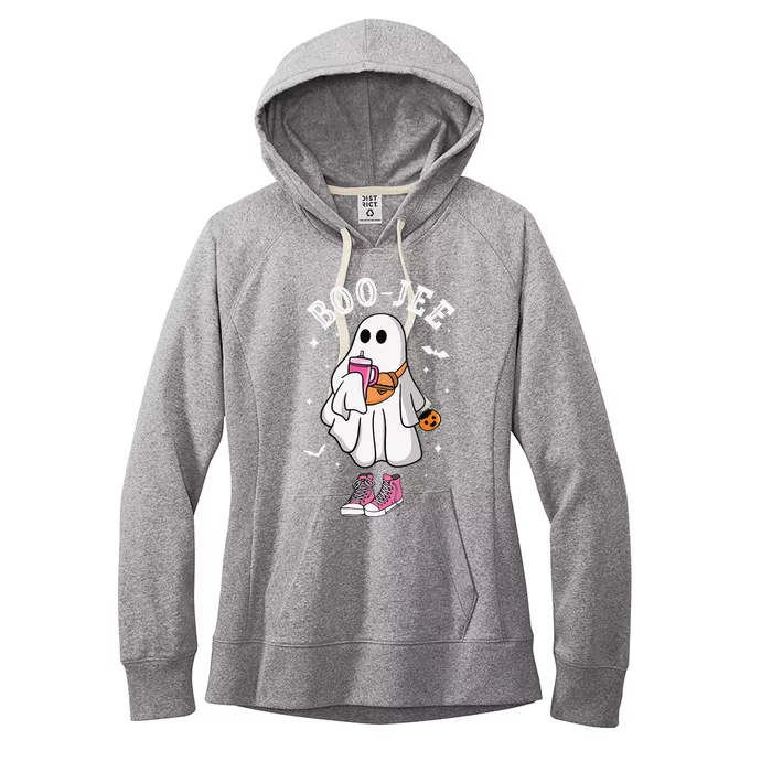 Boojee Spooky Season Cute Ghost Halloween Boujee Women's Fleece Hoodie