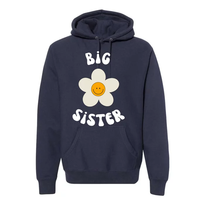 Big Sister Sunflower Retro Premium Hoodie