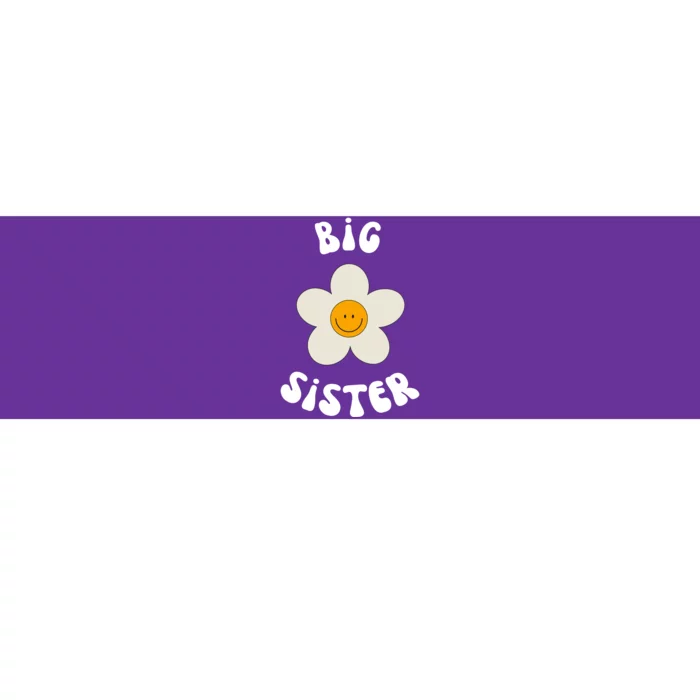 Big Sister Sunflower Retro Bumper Sticker