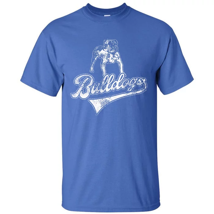 Bulldogs School Sports Fan Team Spirit Mascot Vintage Tall T-Shirt